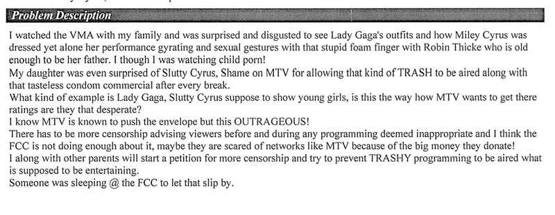 Illustration for article titled Every FCC Complaint About Miley Cyrus's VMA Twerking